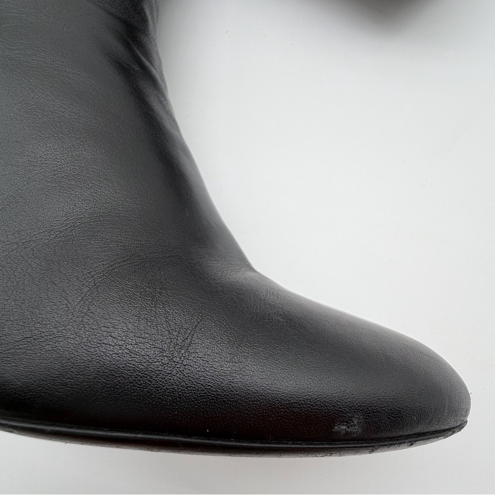 Christian Dior Stellar Ankle Boots Black Leather Studded Accent Heels EU 38 US 8 - Picture 7 of 14